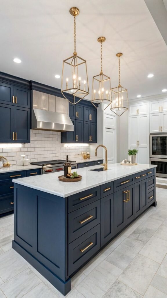 “A Harbour-Inspired Blue Kitchen in Rushcutters Bay”.